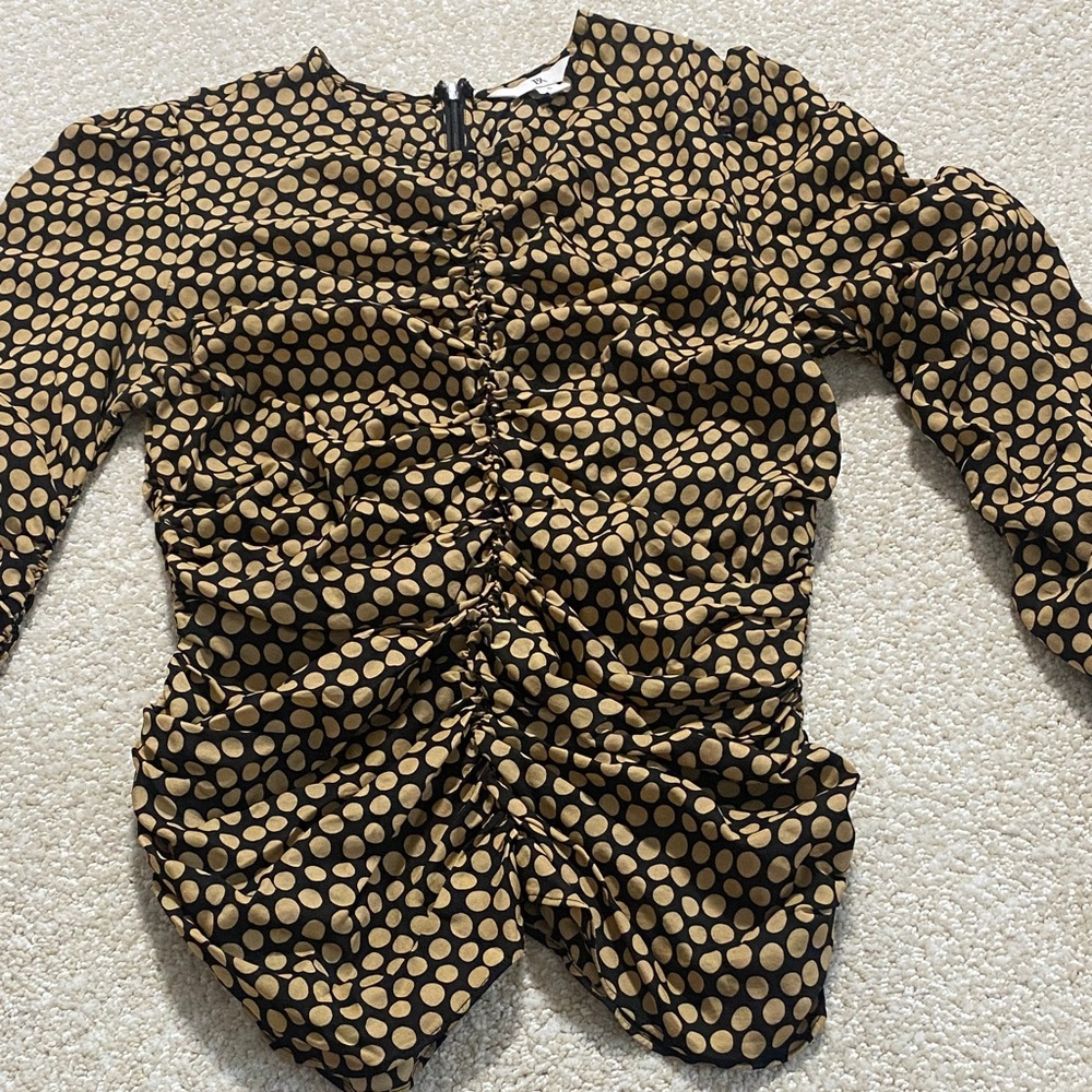 Banana Republic Black and Tan Patterned Blouse - Picture 15 of 16